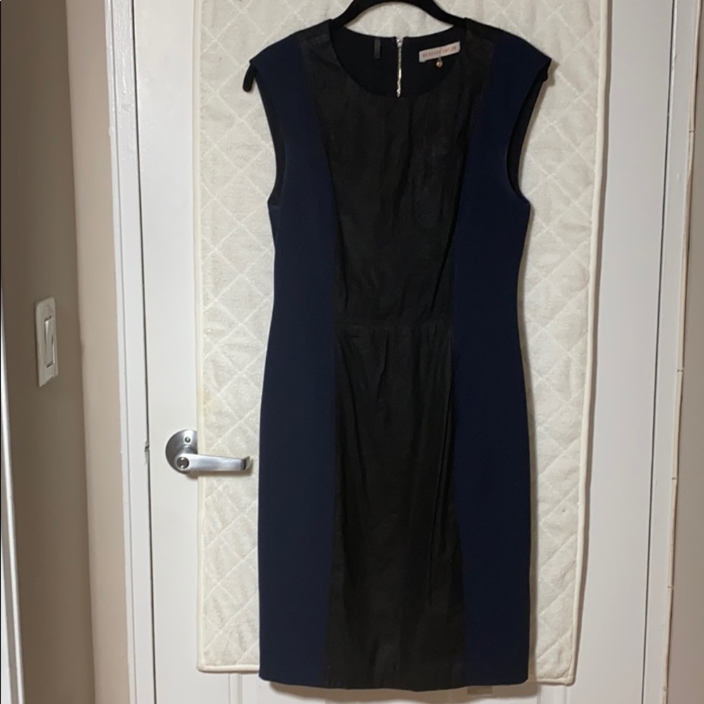 Rebecca Taylor Leather inset dress